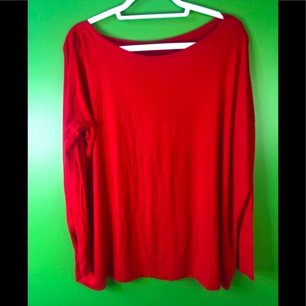 PIKO 1988 Bamboo blend long-sleeved oversized T-shirt in red